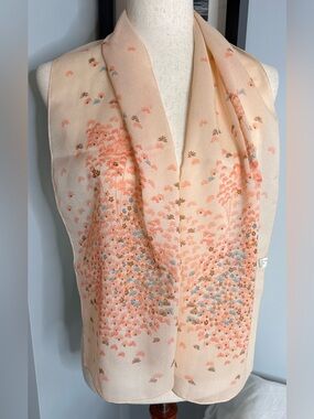 Italian made Peach Floral Scarf, TWILLY, belt Ect.